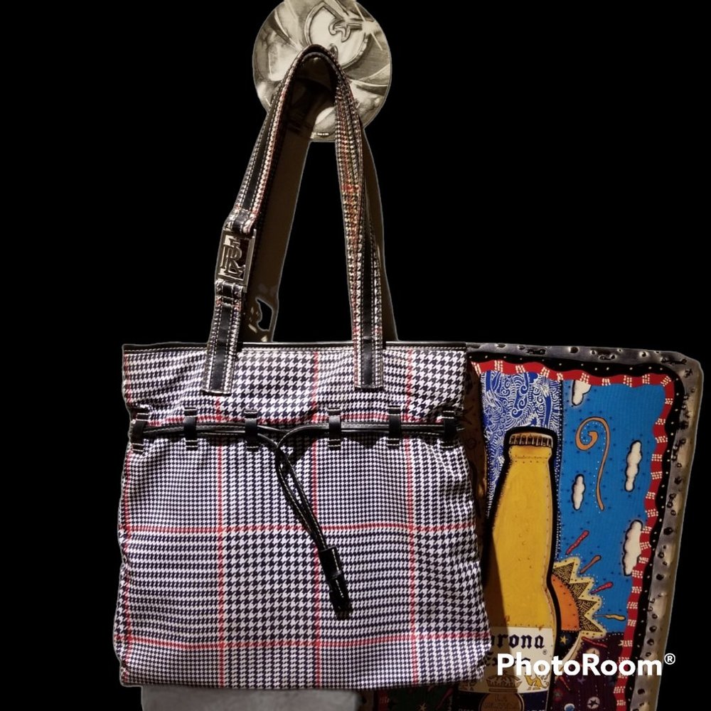 LAUREN RALPH LAUREN Houndstooth Tote (12" X 13")
